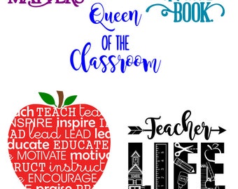 Teacher Cut File Chevron Teacher Apple Split Monogram Font