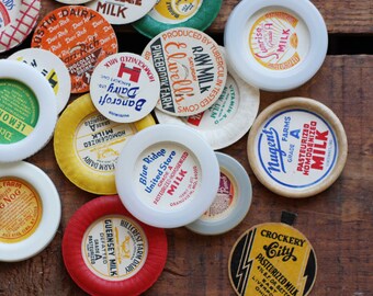 Vintage Milk Caps / Juice Caps - Assorted Set of 20