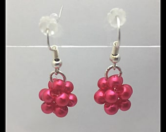 Bouquet of glass beads earrings