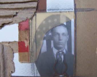 Farmer Ralph- Original mixed media collage