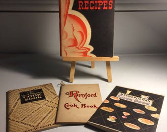 FOUR vintage/Antique Cook Books,Instant Collection. from 1906, 1930;s, 1940's, and the 1950's