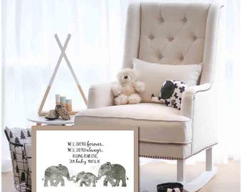 Gray Nursery Decor Boys Nursery Decor Gray Nursery Poster Gray Nursery Wall Art Poster Printable Nursery Printable Elephant Decor