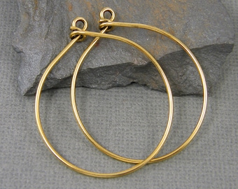 Large Antique Gold Hoop Earring Finding Wire Earring Components 16 Gauge |NU4-4|2 XN