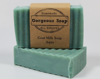 Aqua Goat Milk Soap - All Natural Soap, Handmade Soap, Homemade Soap, Handcrafted Soap