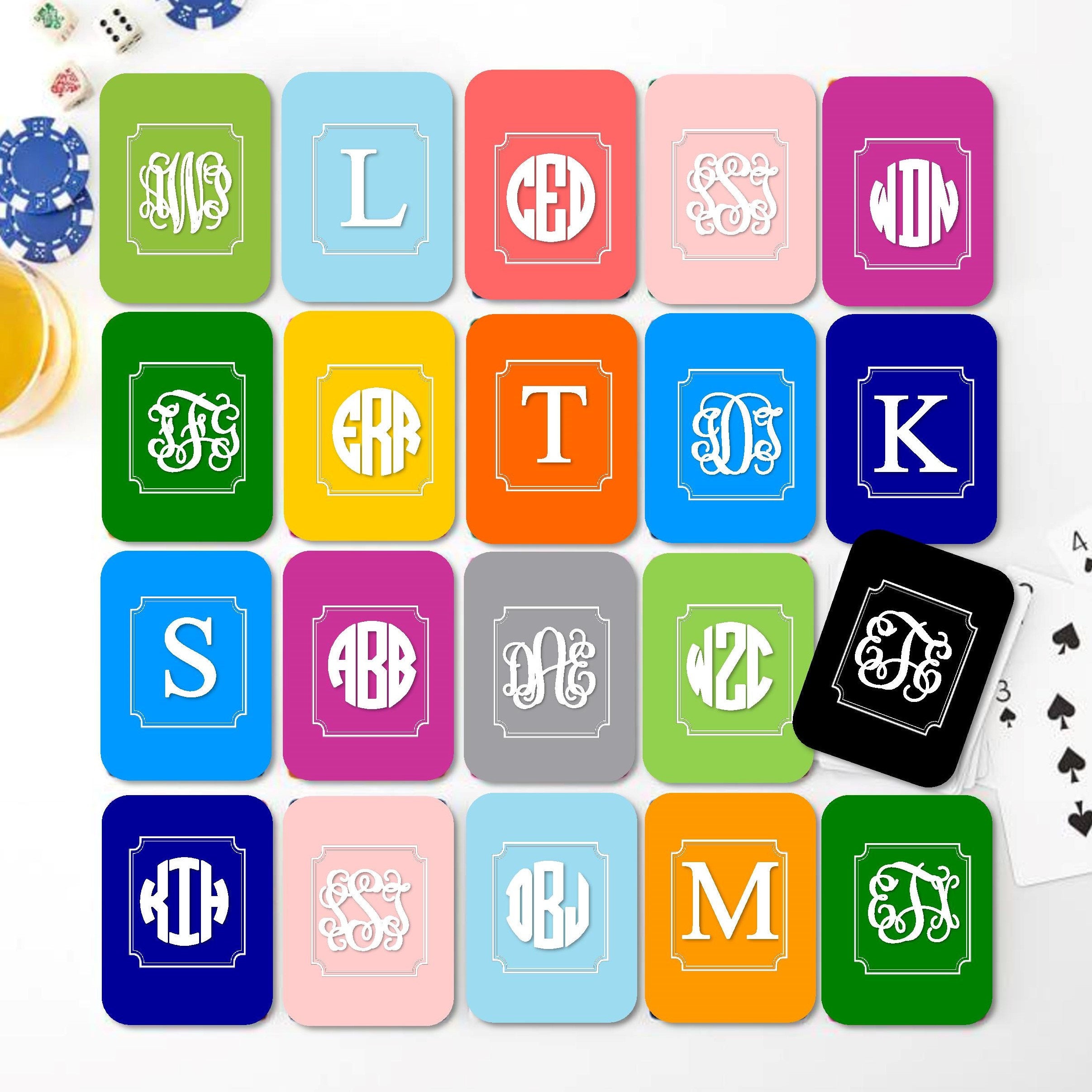 Monogrammed Playing Cards
