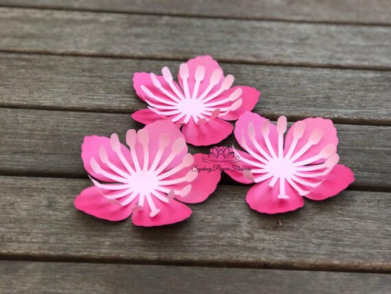 cherry blossom paper flower template tutorial svg pdf cricut paper flower silhouette tutorial
