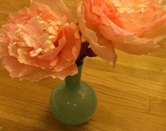Peachy Keen ~~ Large Crepe Paper Flowers