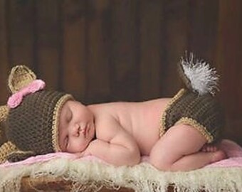 Baby deer costume - Newborn deer costume - baby costume - baby photo outfit - Newborn Costume - Newborn photo outfit