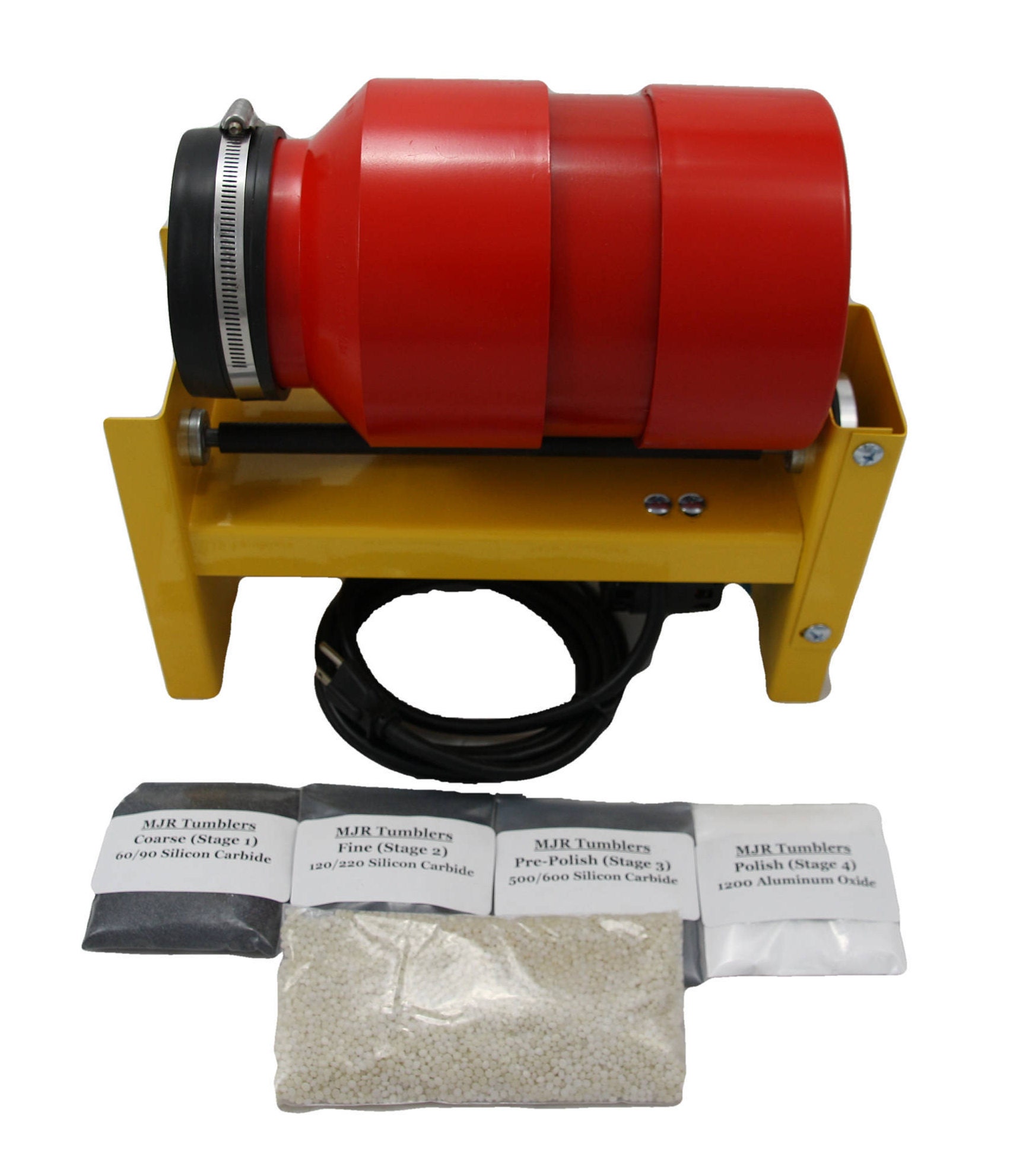 MJR Tumblers' 15lb Capacity Rock Tumbler & Grit Kit with