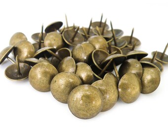 100 upholstered Nail Ziernagel, 16 x 15 mm, Bronze, antique