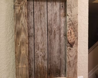 Rustic way to hang pictures and more