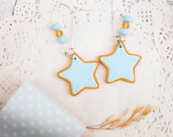 Sea star earrings Starfish earrings Starfish jewelry Sea star jewelry Beach earrings Summer earrings Dangle Earrings Cute Star Earrings