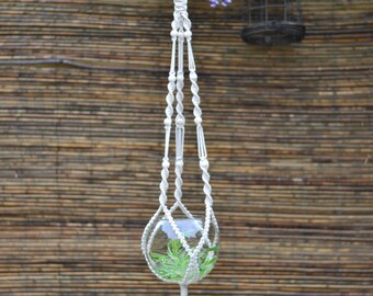 Macrame Plant Hanger / Plant Holder / Hanging Planter / Home Decor / Macrame Plant Holder / pot hanger / garden decor / beaded plant hanger