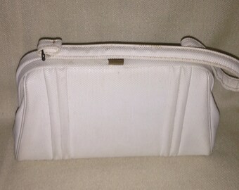 Vintage White Textured Purse
