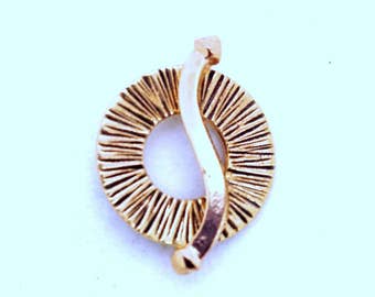 SAKI Bronze Fancy Radiant Toggle Clasp 20mm