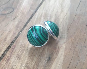 Genuine Malachite Earrings