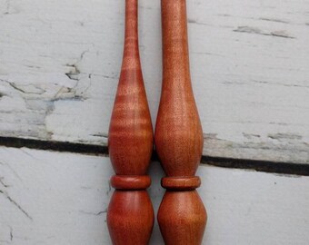 Wooden Crochet Hooks / Hand-turned Exotic Hardwood Crochet Hooks | Pink Ivory | African Blackwood | Bloodwood