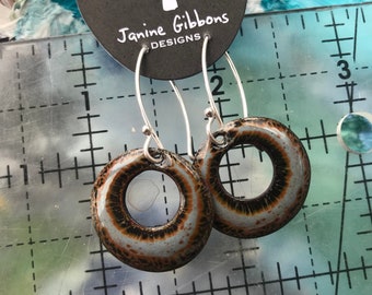 Enamel and Sterling Silver handmade Earrings