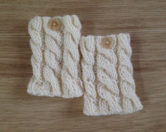 Boot Socks Knit Boot Cuffs Ivory 9 Colors Leg Warmers Boot Toppers
