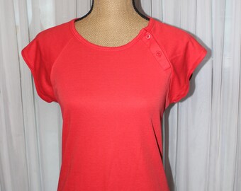 Super Cute Vintage 1980's Short Sleeved Top / Shirt By Gotham