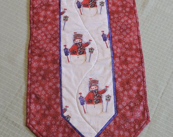 Cheery Snowman Table Runner