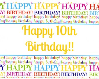Happy 10th Birthday!! paper placemats