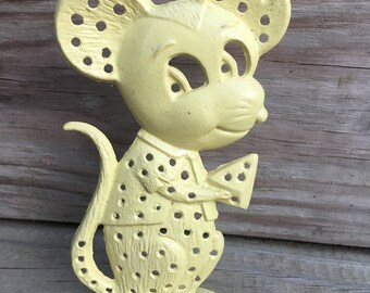 Vintage Metal Mouse Earring Holder
