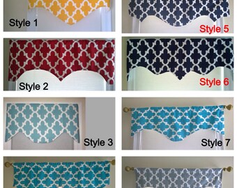 Window treatmens,Curtains and window treatmens, Decorative Valance, kitchen Custom valance, lined Window Topper