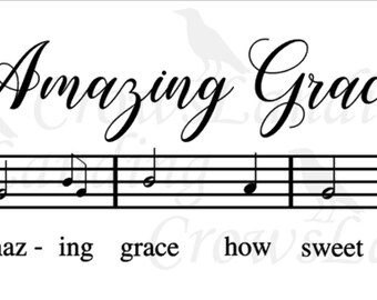 Amazing Grace digital cut file/ SVG / cut file / circuit / silhouette