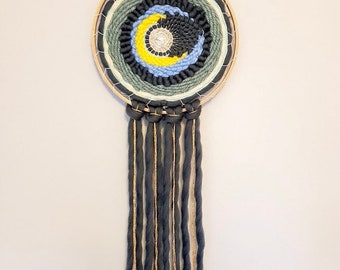 Abstract woven circle wall hanging