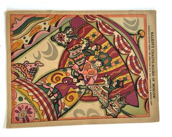 1923 Russian Theatre Souvenir Program Comedy by American Season: Balieff's Chauve-Souris of Moscow Folio Souvenir Program 1923