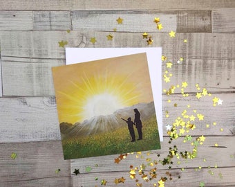 You are my Sunshine, Fine Art Blank Greetings Card, UK Seller.