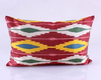 Ikat Pillow, Hand Woven Ikat Pillow Cover, Ikat throw pillows, Ikat Pillow, Designer pillows, Decorative pillows, Accent pillows