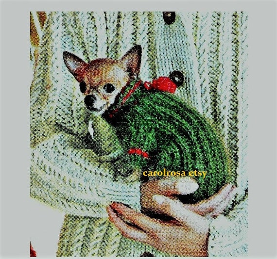 Vintage Chihuahua Teacup Dog Sweater Knitting Pattern