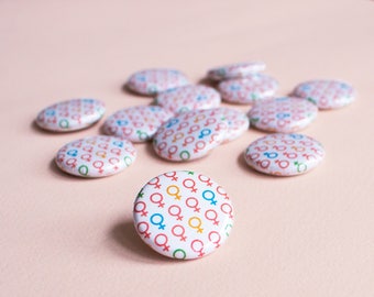 Venus Symbol Pattern Button