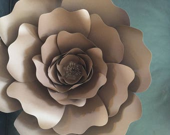 Paper Flower Template, lacy flower template, digital download, pdf template, svg template, DIY paper flower