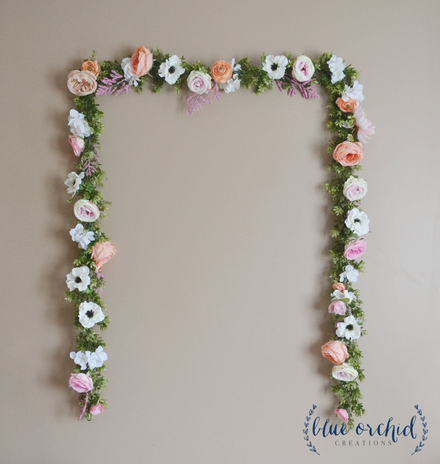 Wedding Garland Wedding Backdrop Flower Garland Flower This wedding backdrop features artificial boxwood