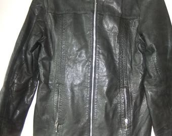 1990s black leather jacket sz 12 (generous)