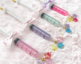 Glitter Syringe Necklace