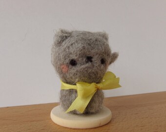 Tabby Cat of Needle Felted Wool