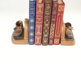 Baby Shoes Vintage Bookends - Antique Bookends for Children
