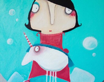 Florence mit ihrem Einhorn Fleur