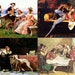 Antique Greyhound Dogs Art Notecards Set of 4 w/envelopes