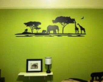 Sticker Mural Safari Éléphants – Décoration Murale Moderne JustStickIt