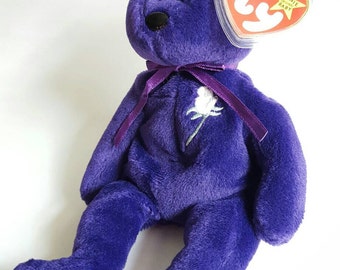 RARE 1997 TY Princess Diana Beanie Baby, Made in China, P.E Pellets, Memorial Fund Space, MINT! Collectible Bears, New Price!!!