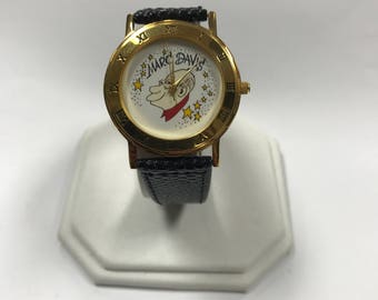 a773 Vintage Gifted Images Water Resistant Japan Mov't Marc Davis Drawing Watch