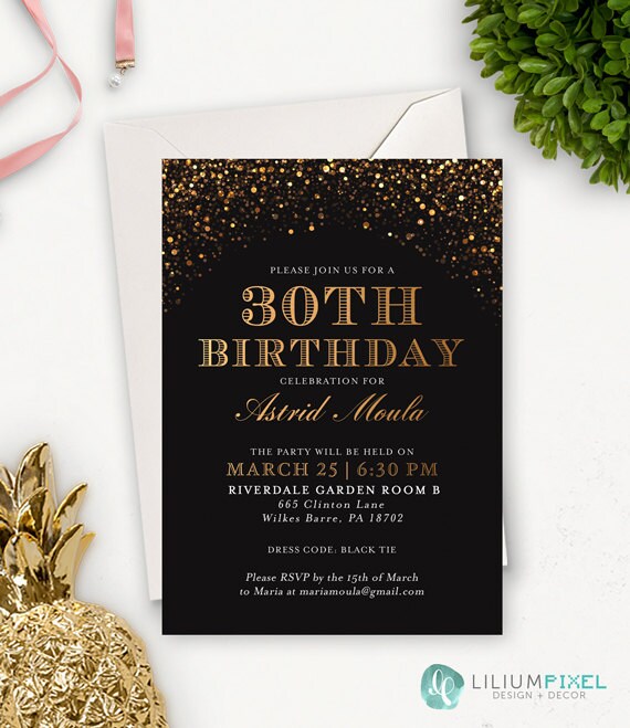 30th Birthday Invitation for Her / Printable Birthday