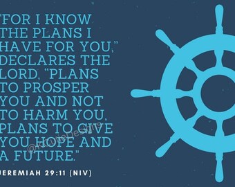 Jeremiah 29:11 For I know the plans I have for you,” declares the Lord... | Bible Verse Printable Digital File