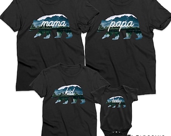 Papa Bear Shirt, Mama Bear shirts, Mama bear papa bear, Bear Family Shirts, Family Bear Shirts