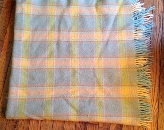 Vintage Wool Stadium Blanket 54" x56"